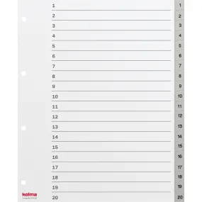 Kolma répertoire LongLife XL, A4+, 1-20