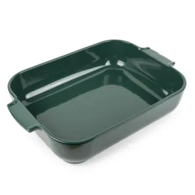 Plat à Four Rectangulaire en Céramique Appolia 40 cm Vert Forêt Peugeot