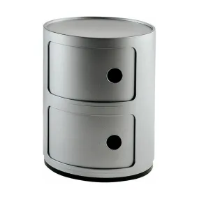 Table de chevet argenté 2 tiroirsComponibili