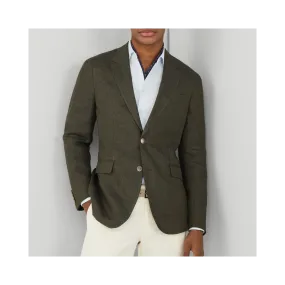 Veste Hackett en lin délavé Hopsack kaki